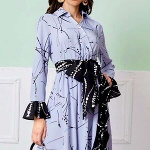 NWT, Lavishly Paris Women’s Ruffle Hem Maxi Dress. Size Medium